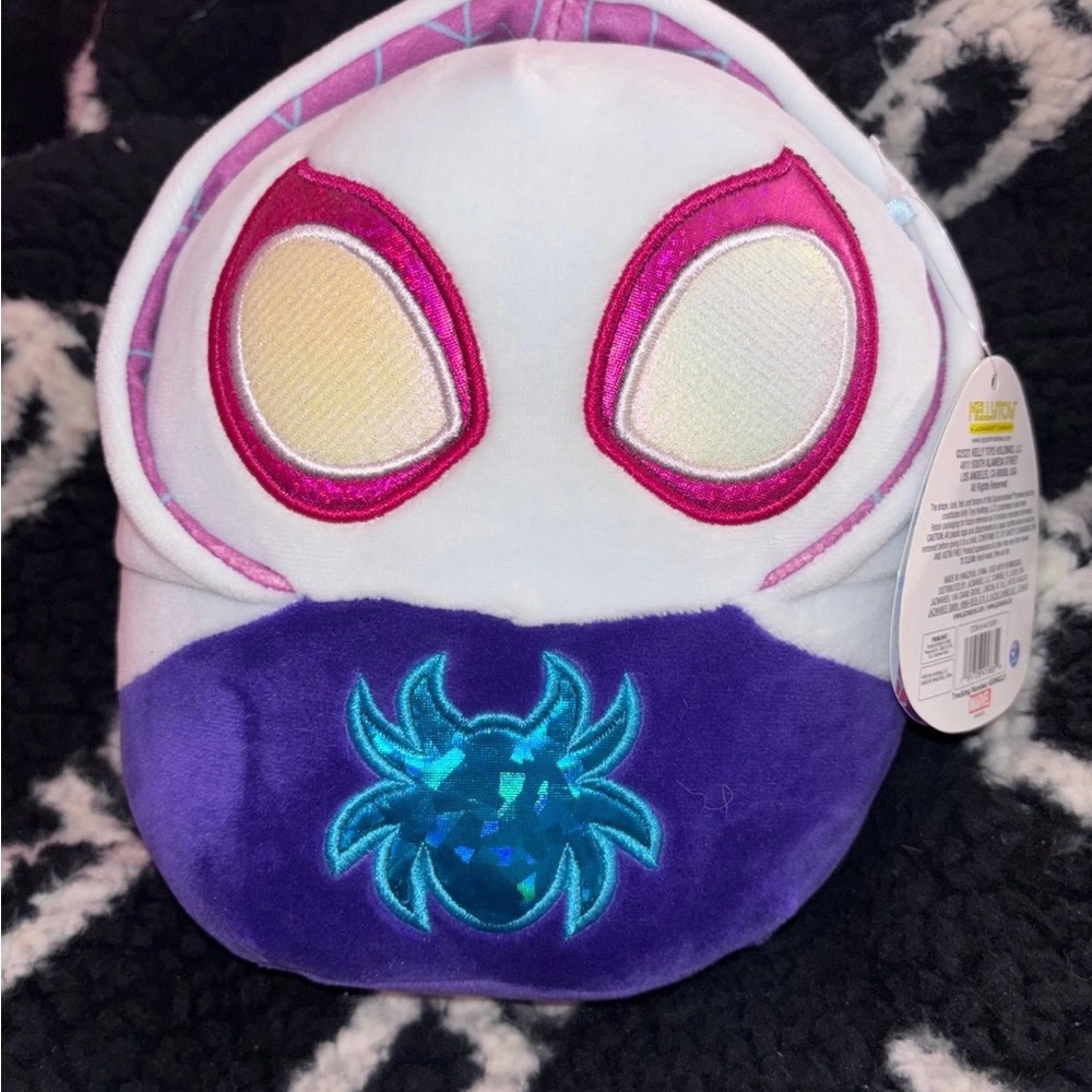 Spider Plush Backpack with Pink and Purple Accents